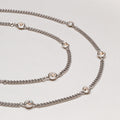 Vintage Givenchy Station Necklace with Rhinestones
