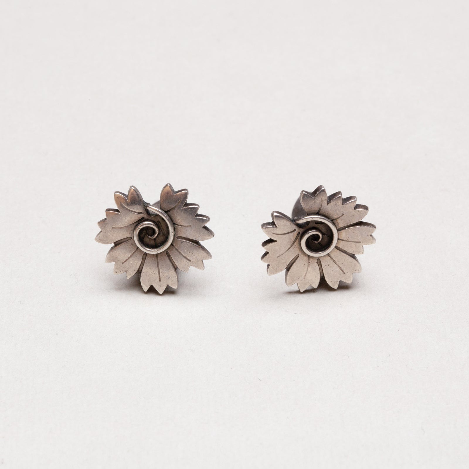 Vintage Georg Jensen Floral Clip-on Earrings