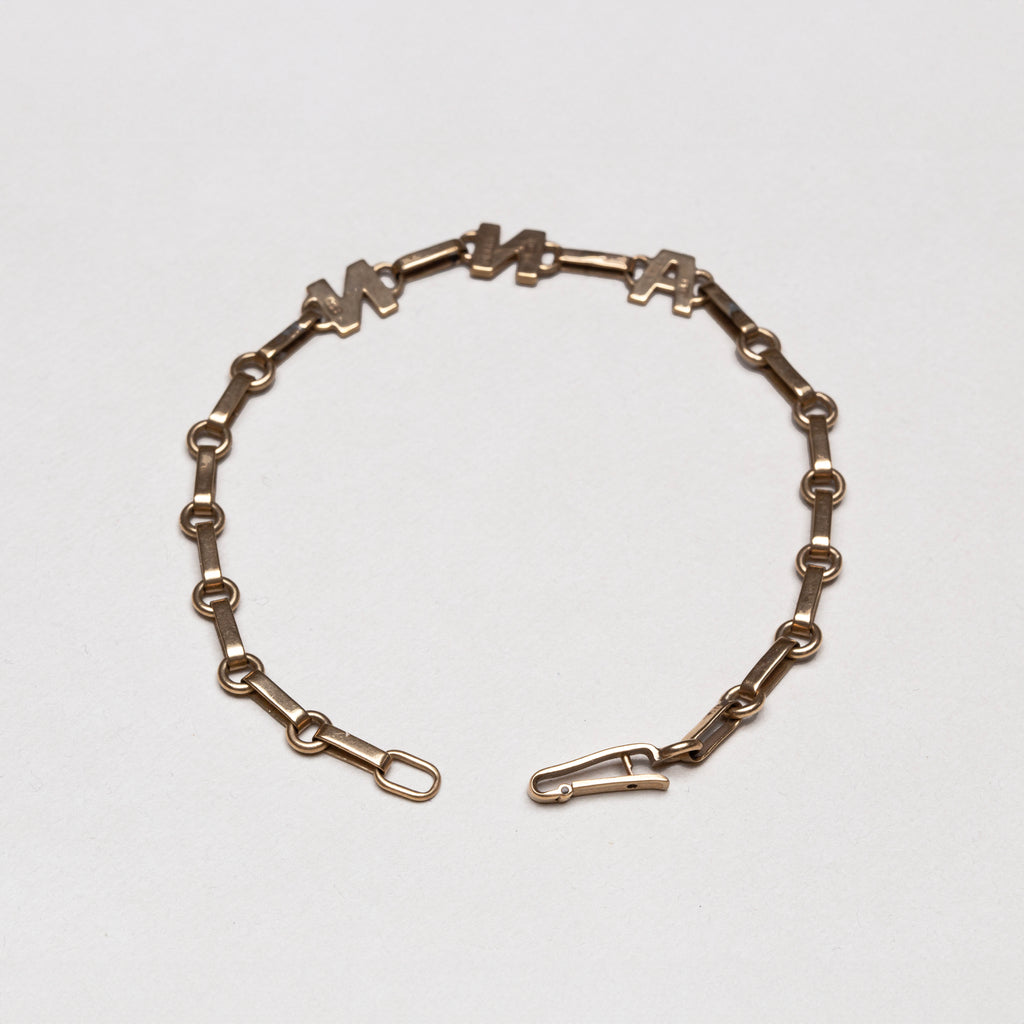Vintage 9ct Gold Initial Bracelet "ANN"