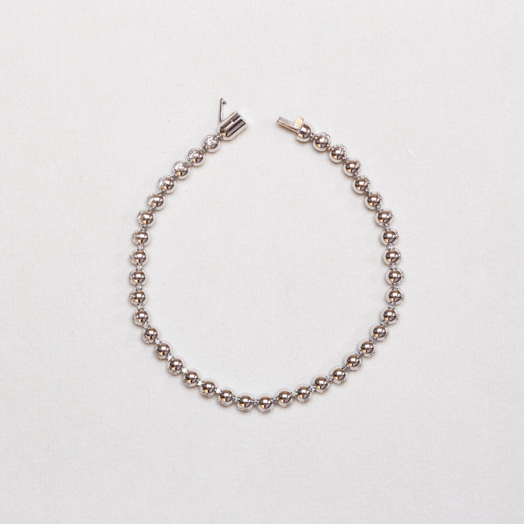 Vintage Cartier 'Perles' Diamond Tennis Bracelet