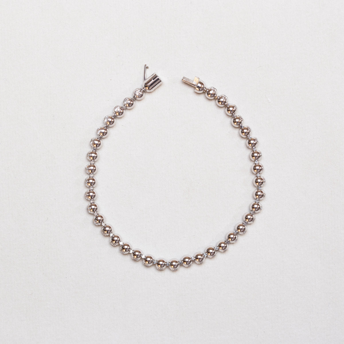 Vintage Cartier 'Perles' Diamond Tennis Bracelet