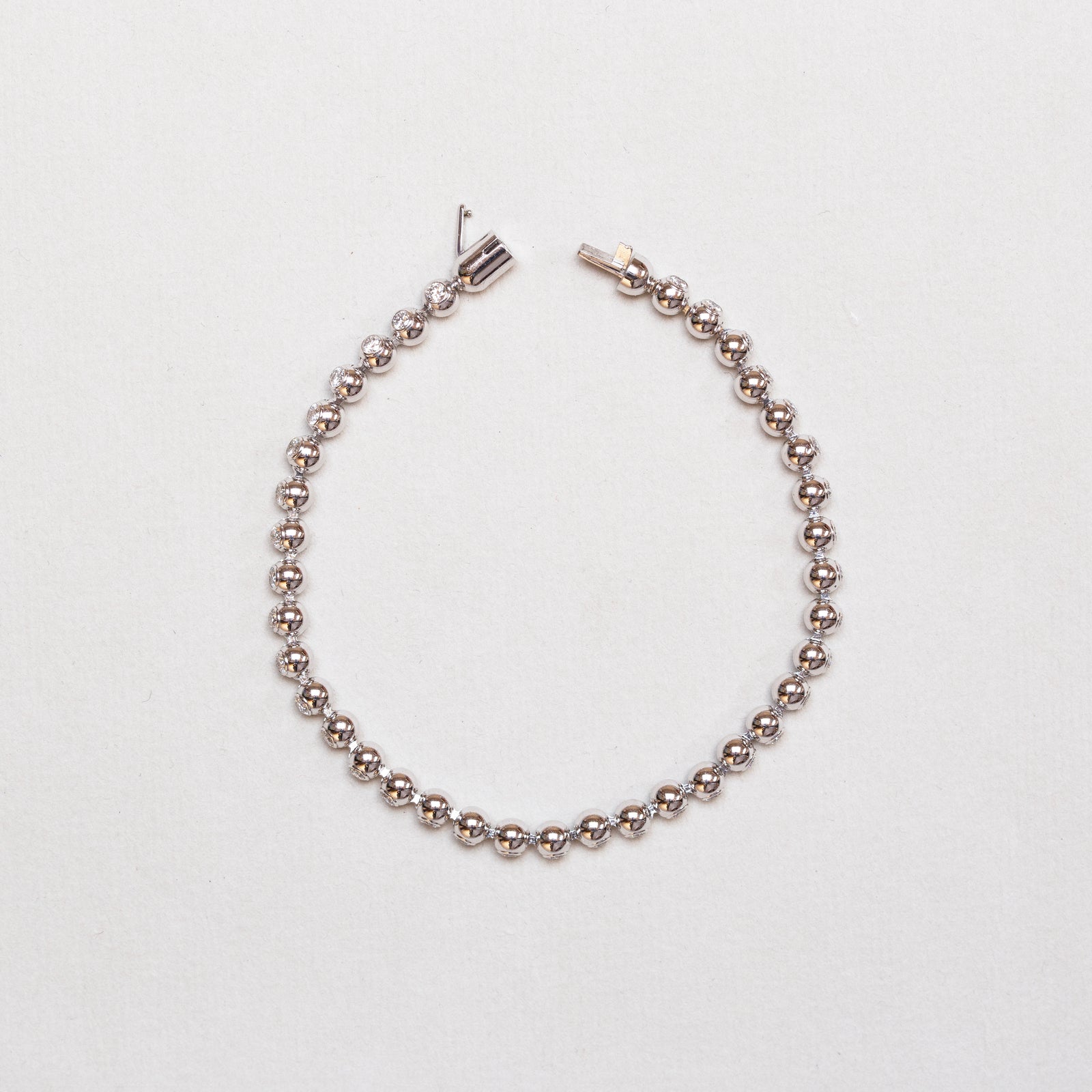 Vintage Cartier 'Perles' Diamond Tennis Bracelet