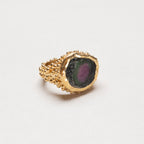 Vintage Milly Swire 18ct Gold Ring with Watermelon Tourmaline