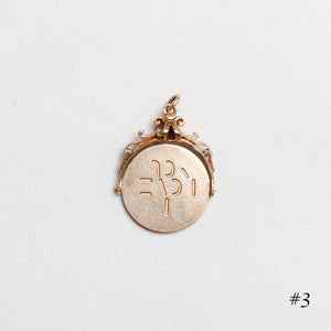 Vintage Spinning I Love You Charm Pendant