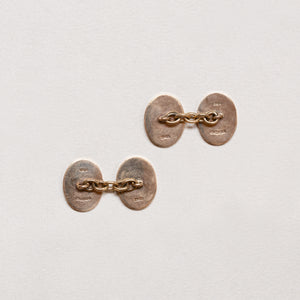 Vintage 9ct Oval Gold Cufflinks