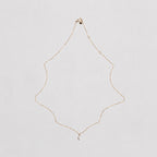 18ct Gold Diamond Crescent Moon Necklace