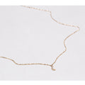 18ct Gold Diamond Crescent Moon Necklace