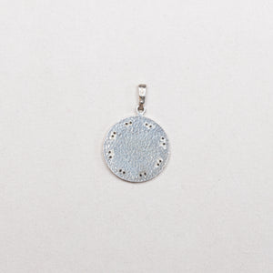 Rare Vintage Sterling Silver St. Christopher Charm Pendant with Sapphires