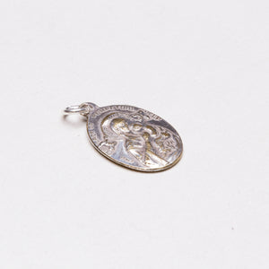 Vintage Madonna & St Gerald Charm Pendant