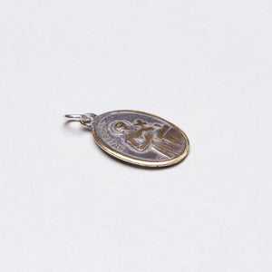 Vintage Madonna & St Gerald Charm Pendant