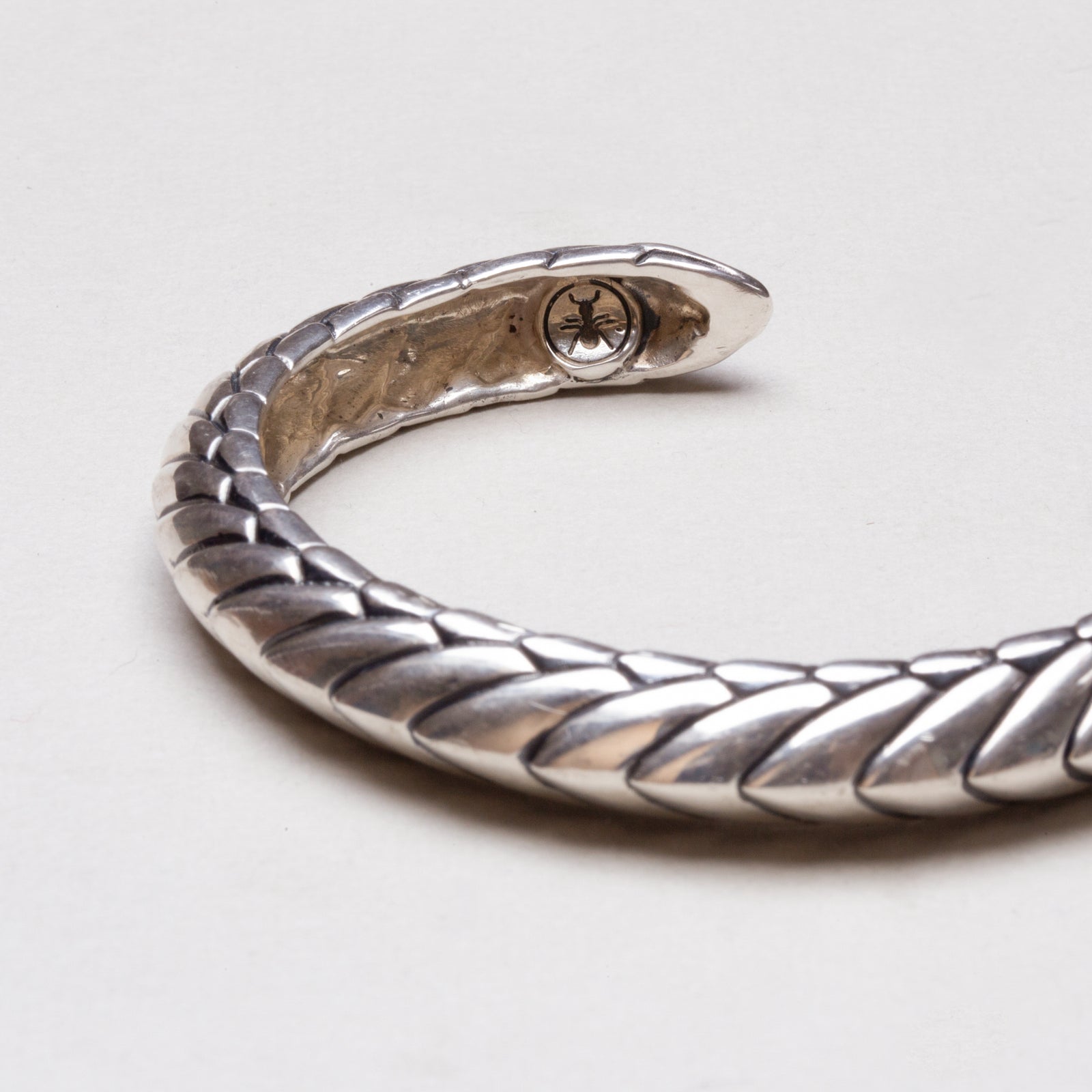 Vintage Sterling Silver "Pangolin" Cuff Bracelet