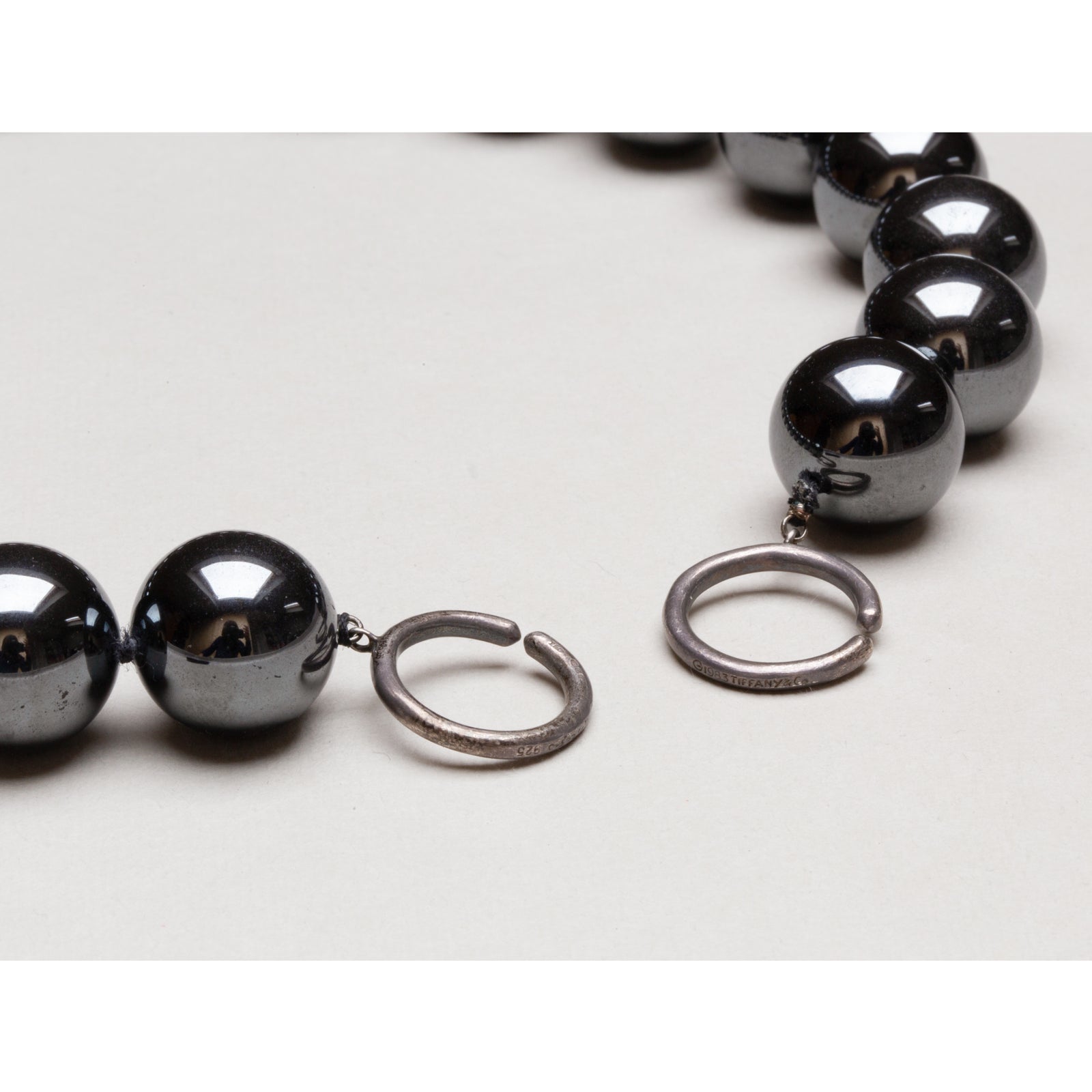 Vintage Tiffany Hematite Bead Necklace by Paloma Picasso