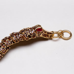 Vintage Enamel Dragon/Serpent Scale Toggle Bracelet