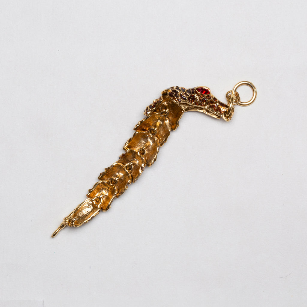 Vintage Enamel Dragon/Serpent Scale Toggle Bracelet