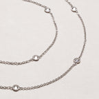 Vintage Givenchy Station Necklace with Rhinestones