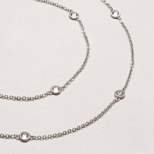 Vintage Givenchy Station Necklace with Rhinestones