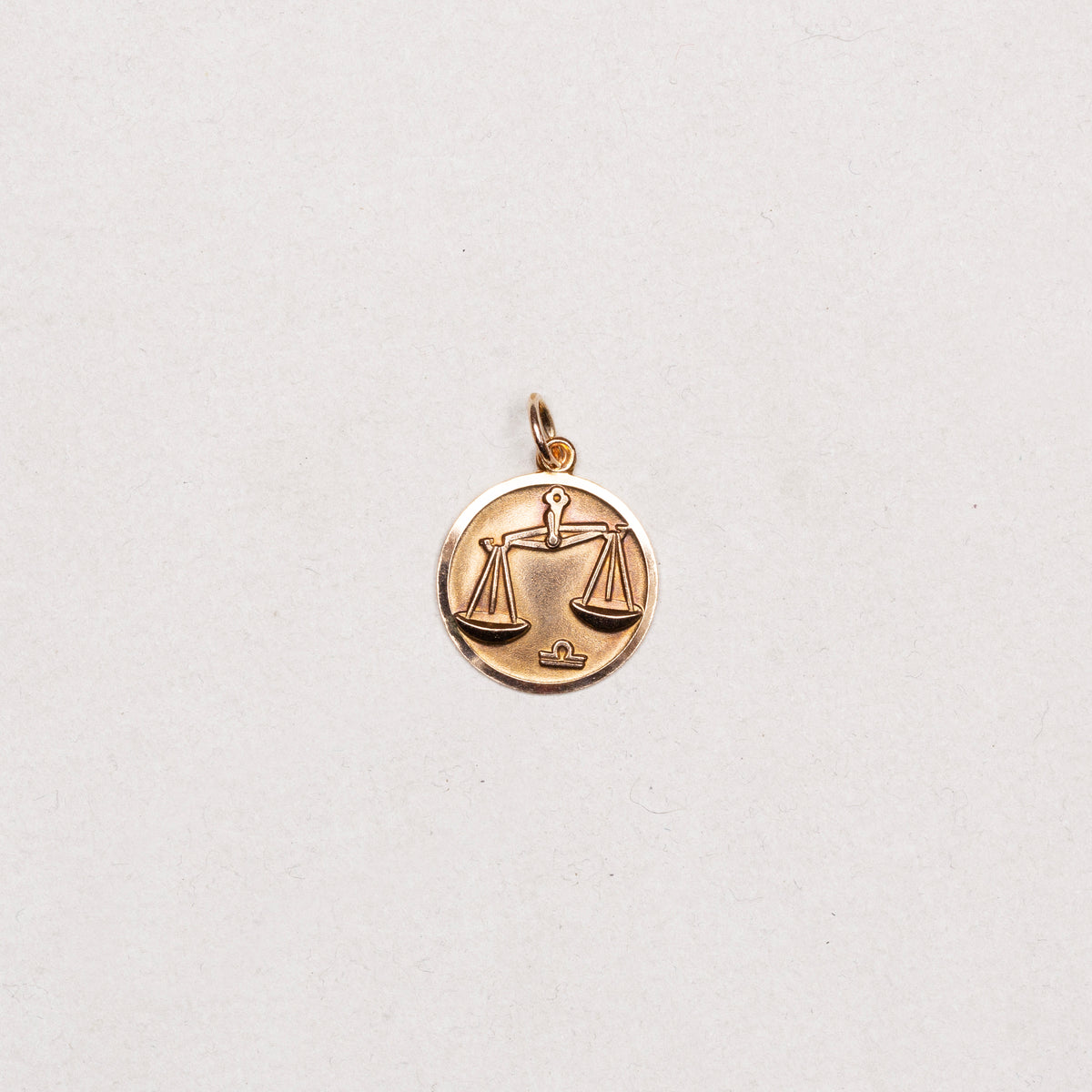 Vintage 9ct Gold Libra Charm Pendant