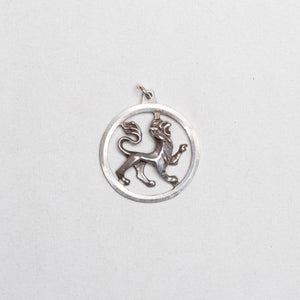 Vintage Silver Leo Pendant Charm