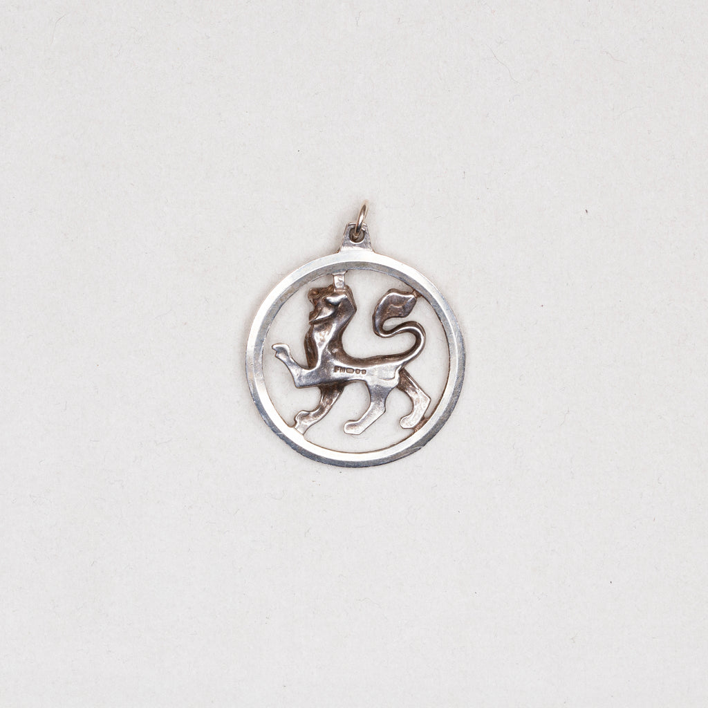 Vintage Silver Leo Pendant Charm