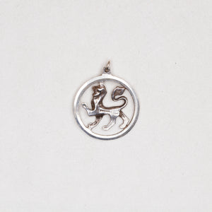 Vintage Silver Leo Pendant Charm