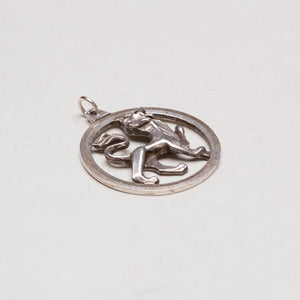 Vintage Silver Leo Pendant Charm