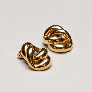 Vintage Napier Gold-tone Knot Clip-on Earrings