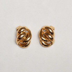 Vintage Napier Gold-tone Knot Clip-on Earrings