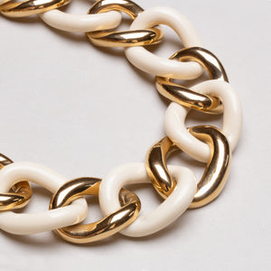 Vintage Givenchy Gold and Enamel Chain Necklace