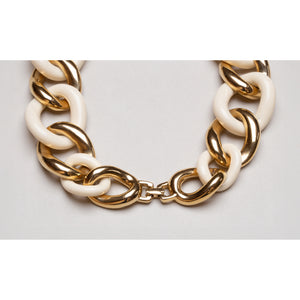 Vintage Givenchy Gold and Enamel Chain Necklace