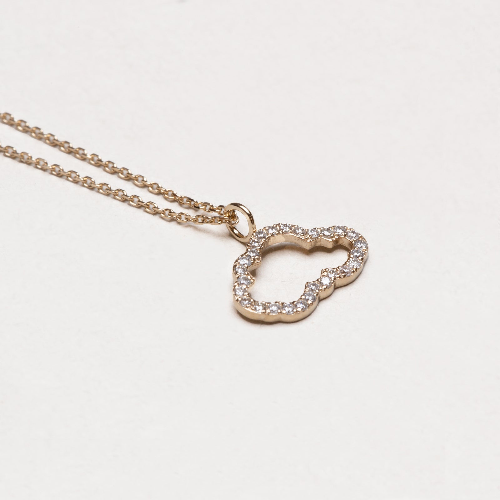 14ct Gold Diamond Cloud Chain Necklace