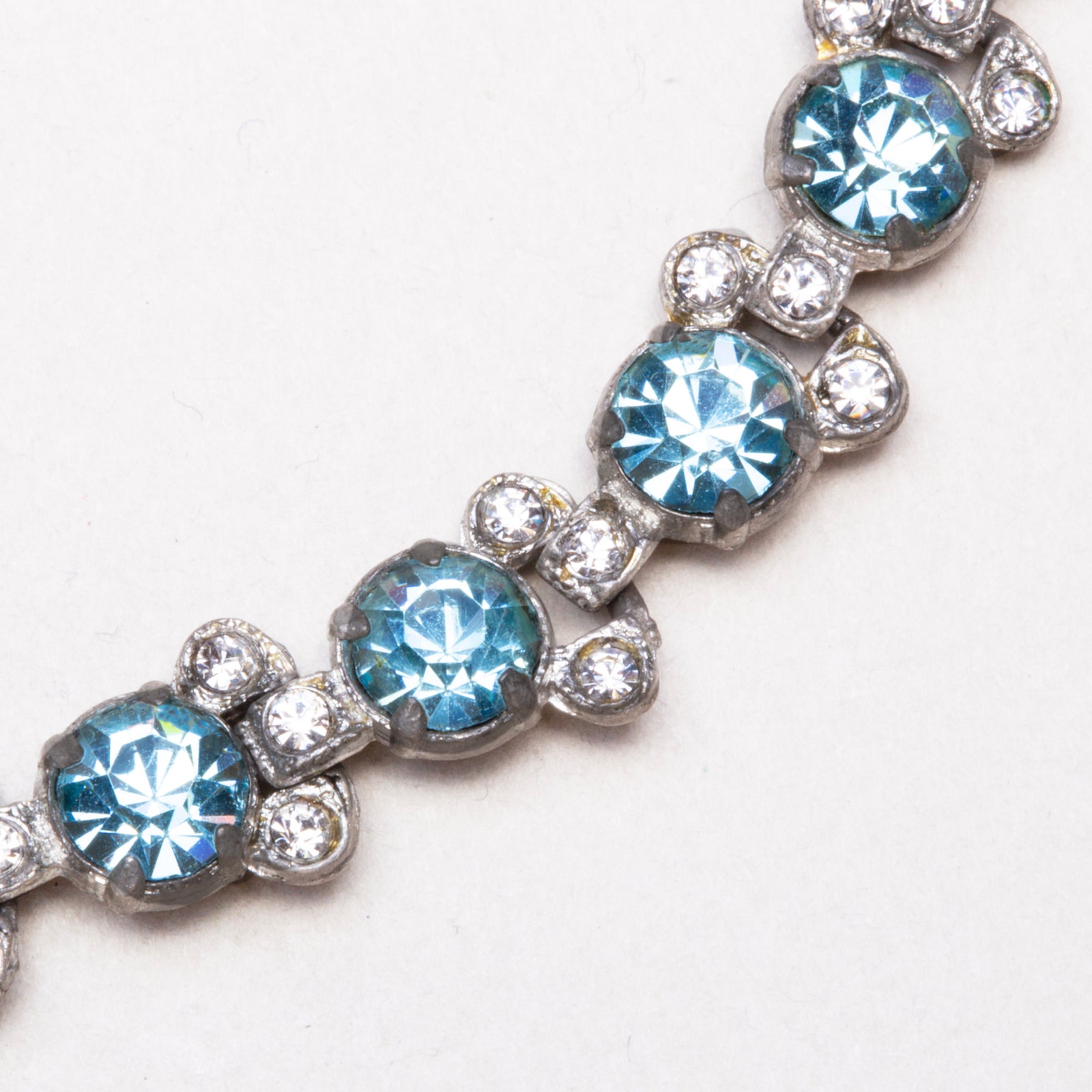 1930s Vintage Blue Crystal Necklace