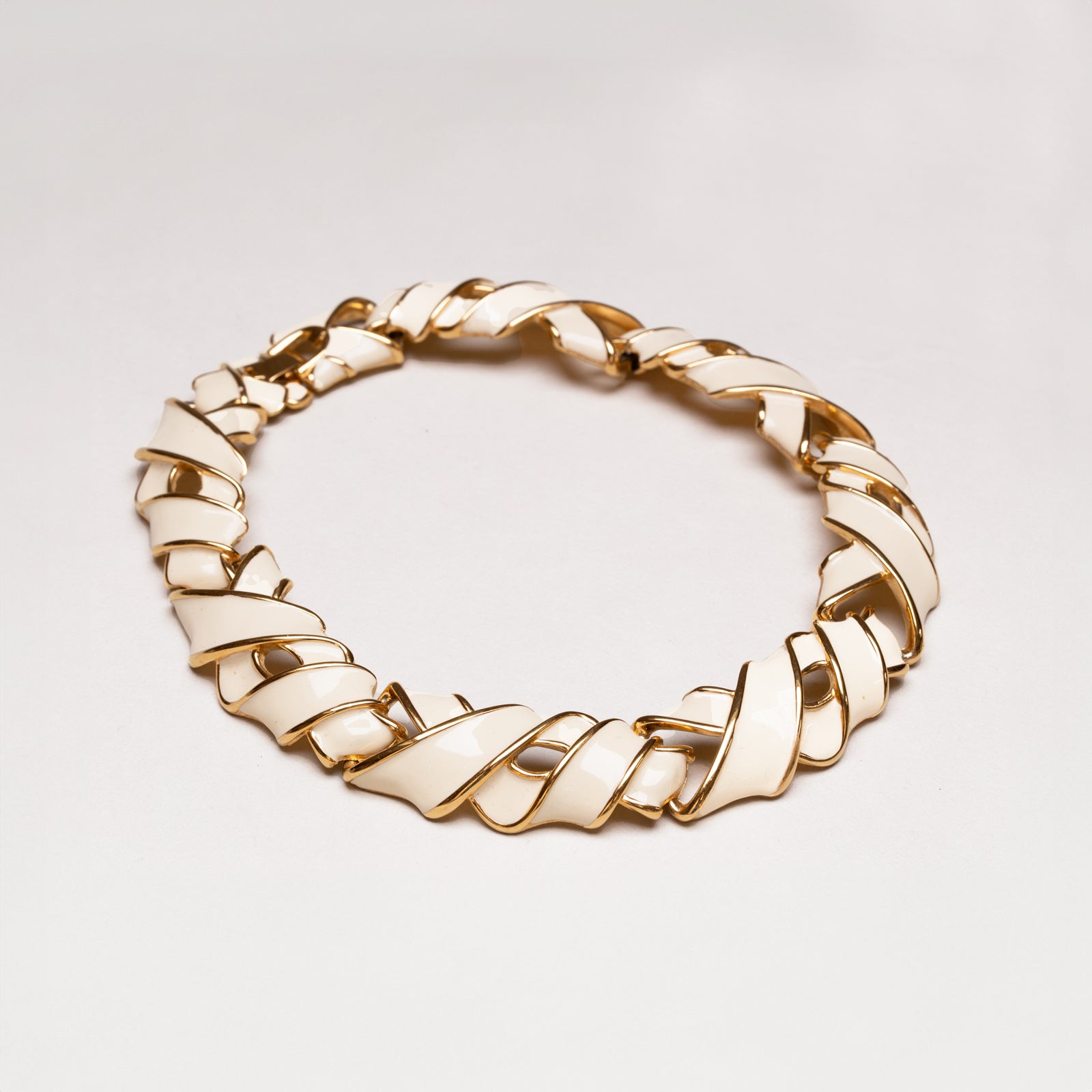 Vintage Givenchy Enamel Woven Necklace