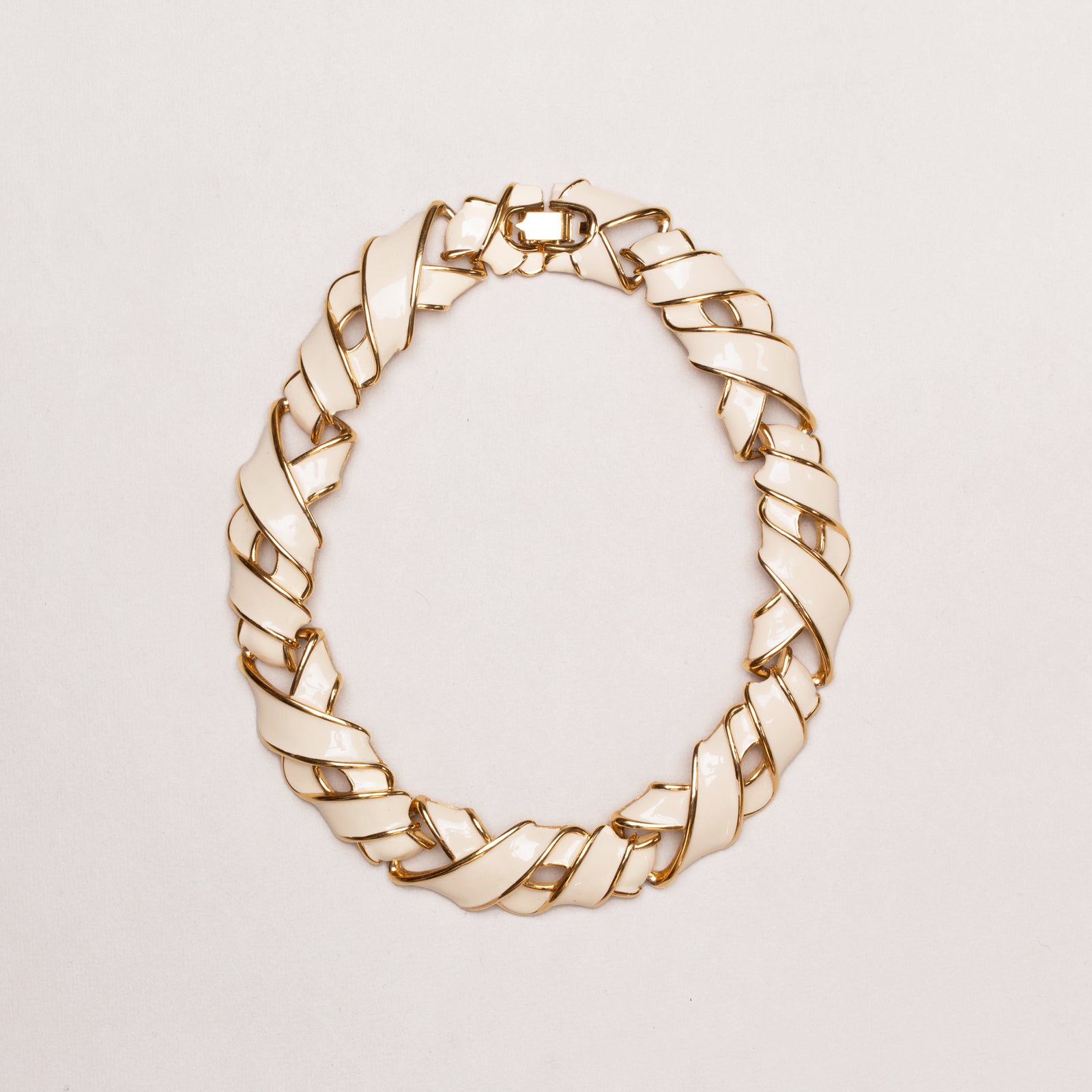 Vintage Givenchy Enamel Woven Necklace