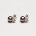 Vintage Tahitian Pearl and Diamond Earrings