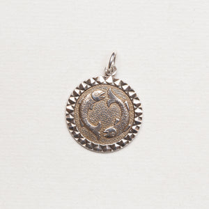 Vintage Silver Pisces Charm Pendant