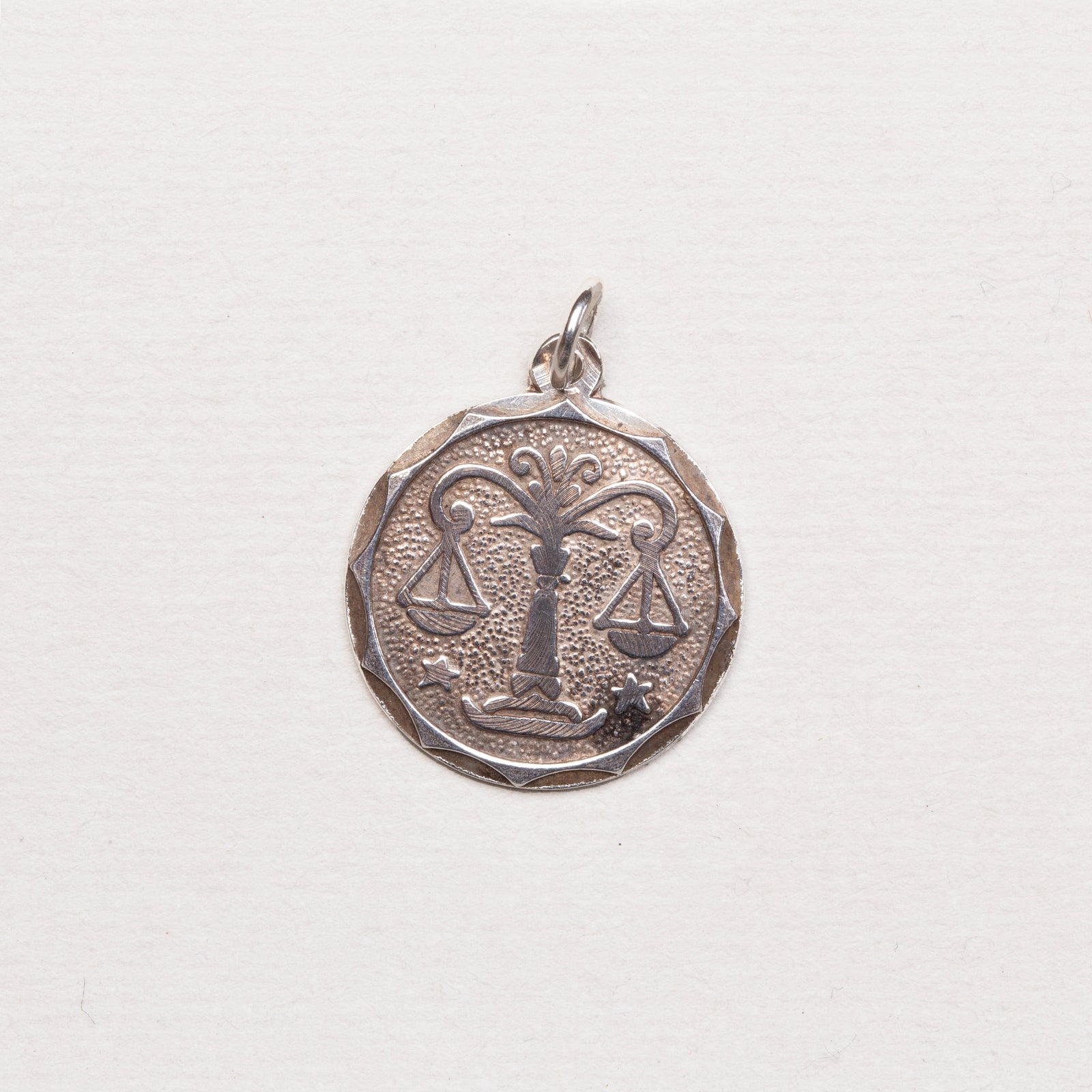 Vintage Silver Libra Charm Pendant