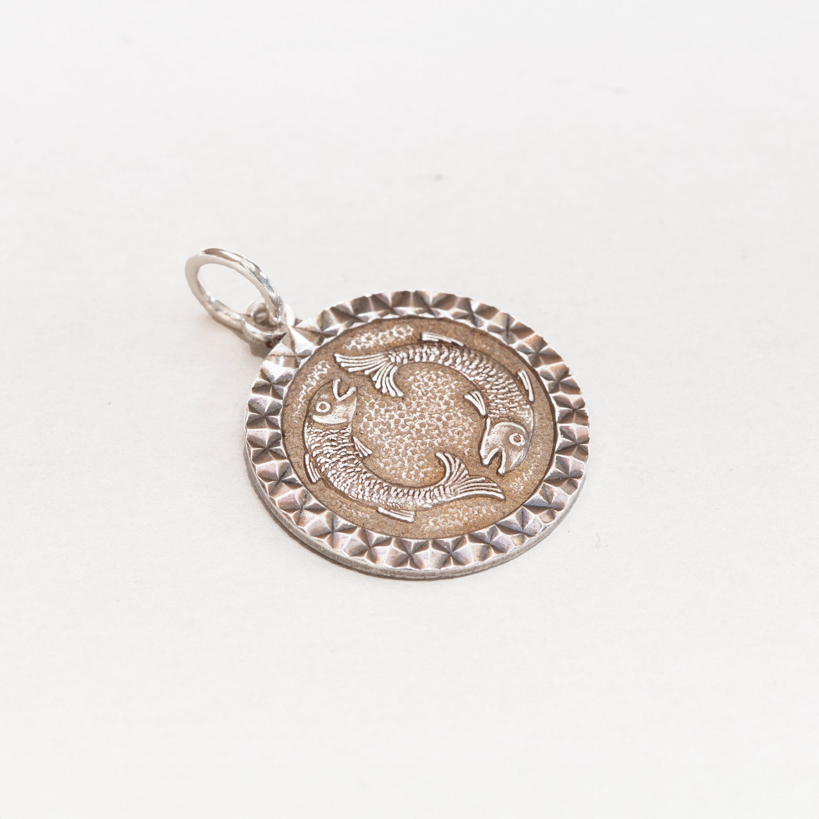 Vintage Silver Pisces Charm Pendant