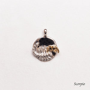 Sterling Silver Zodiac Pendant Charm Necklace