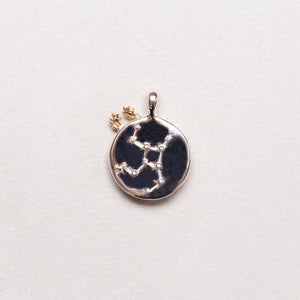 Sterling Silver Zodiac Pendant Charm Necklace