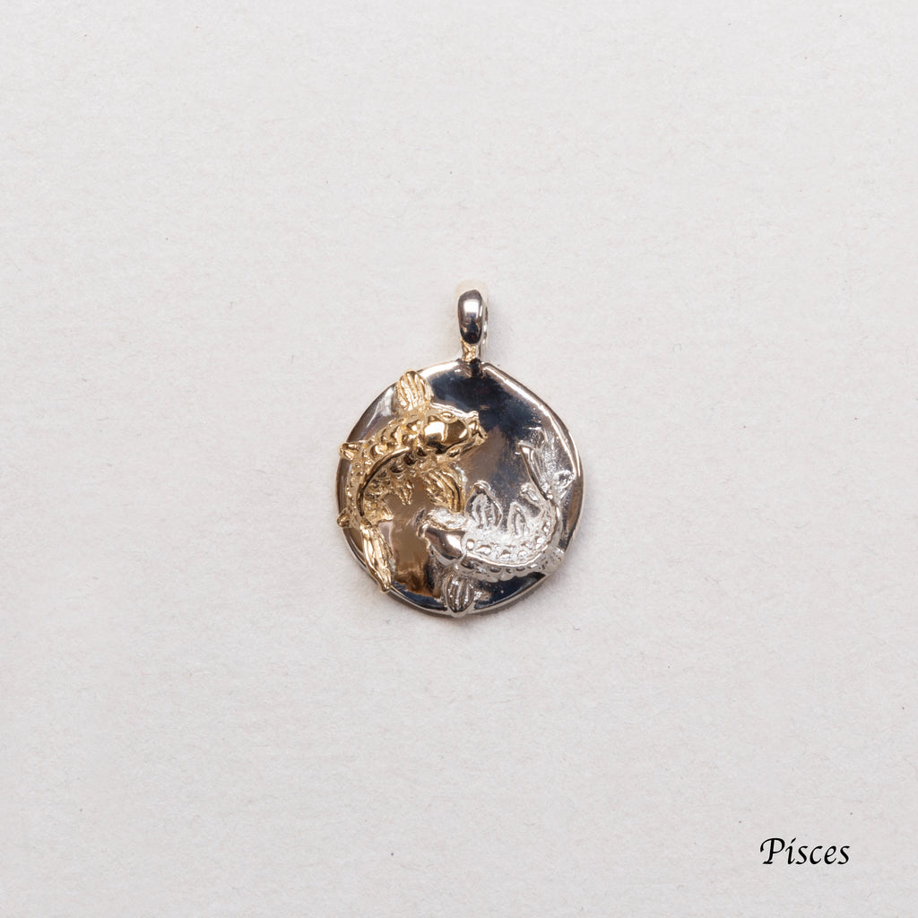 Sterling Silver Zodiac Pendant Charm Necklace