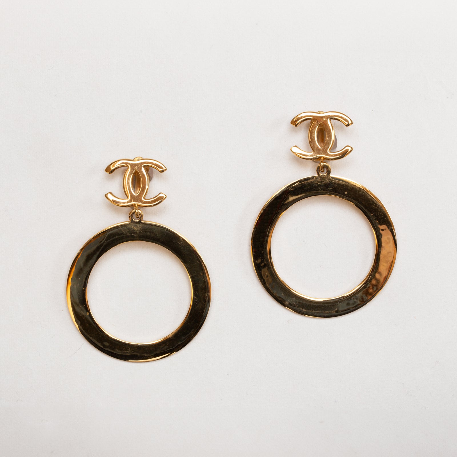 Vintage Chanel Gold Clip-on Earrings
