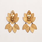 Vintage Karl Lagerfeld Matte Gold Leaf Earrings