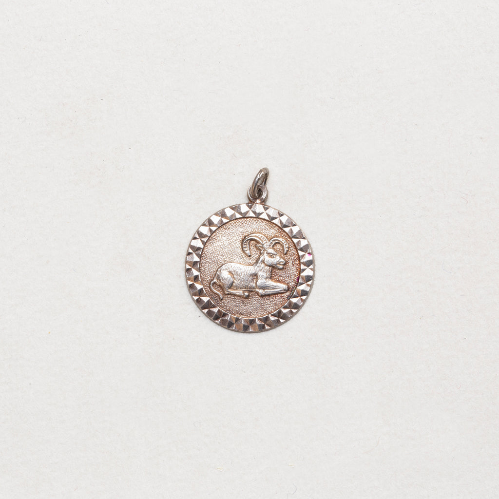 Vintage Silver Aries Pendant Charm