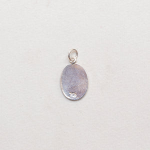 Rare Vintage Sterling Silver St. Christopher Oval Charm Pendant