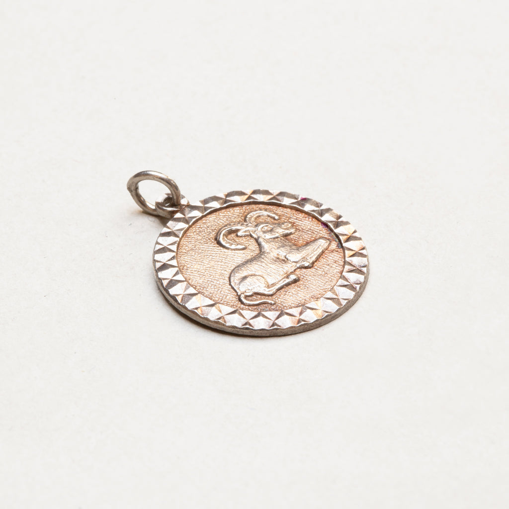 Vintage Silver Aries Pendant Charm