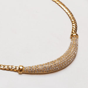 Vintage Christian Dior Pavé Rhinestone Collar Necklace
