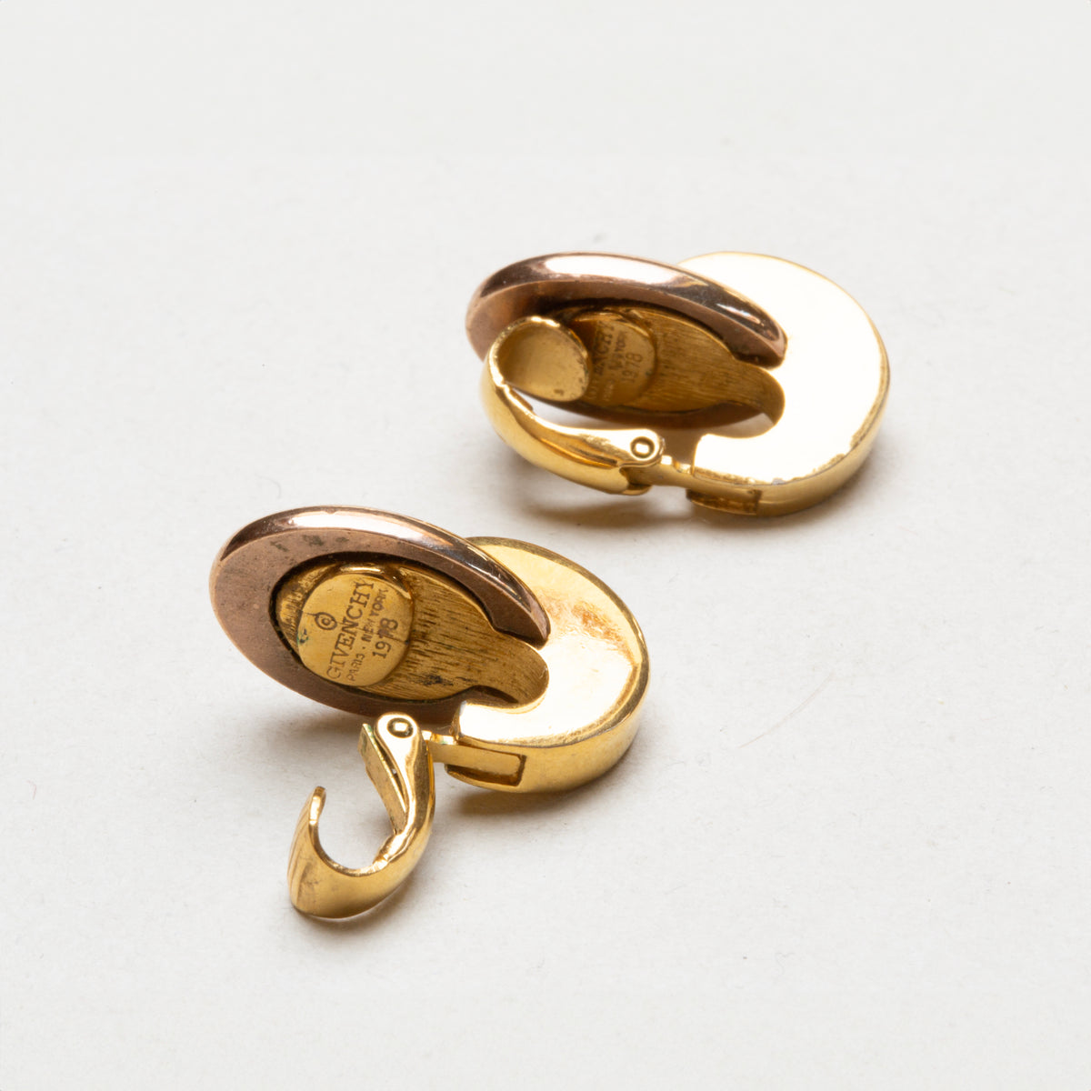 Vintage Givenchy Gold-Tone Sculptural Clip-On Earrings