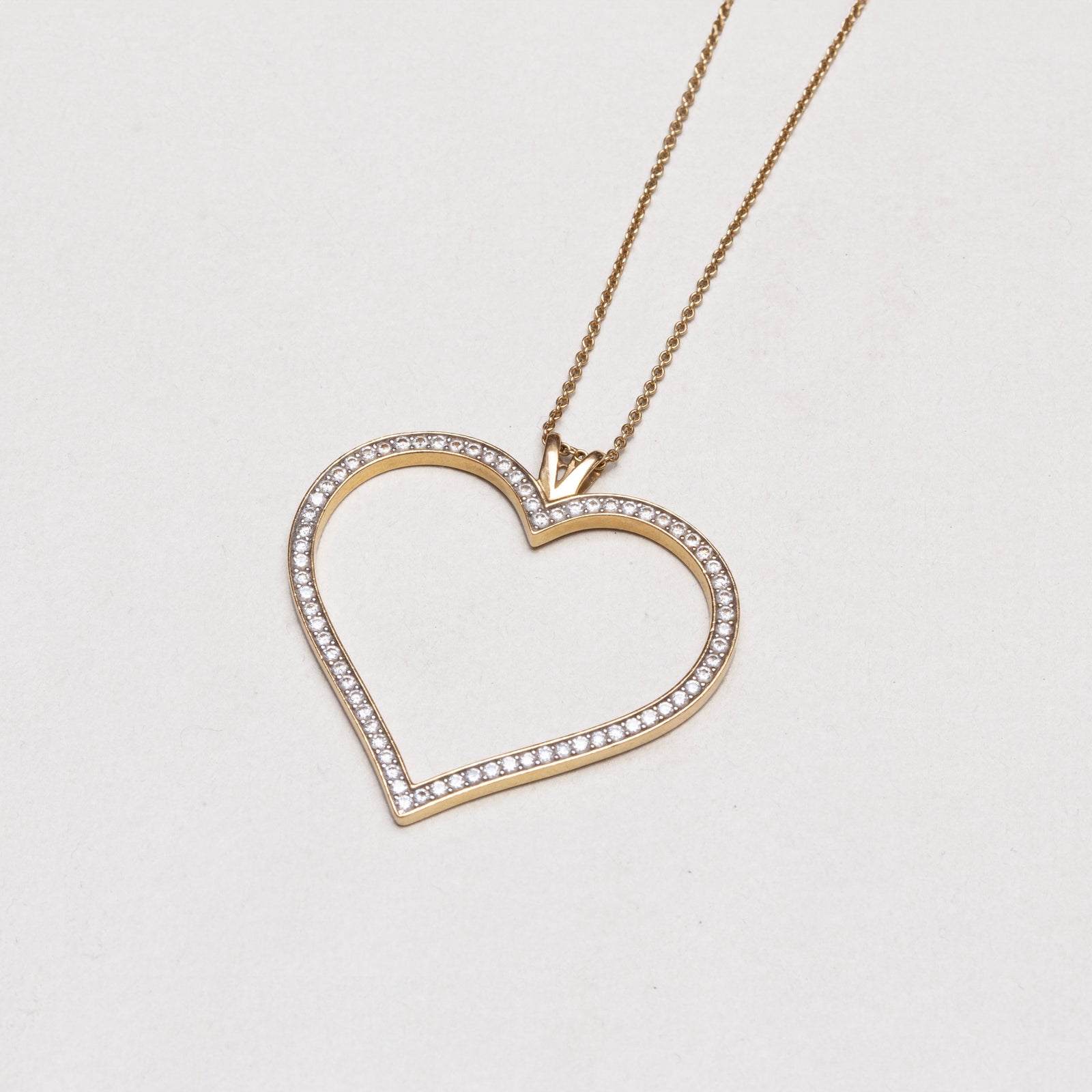 Vintage Theo Fennell Heart Pendant with Diamonds
