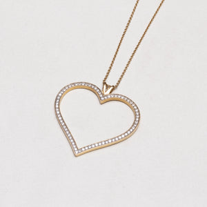 Vintage Theo Fennell Heart Pendant with Diamonds
