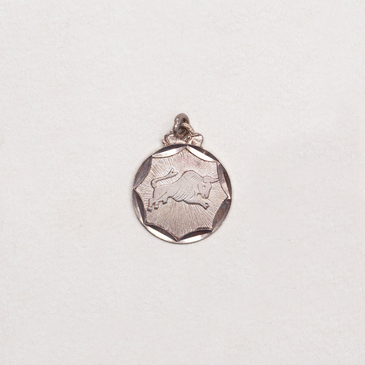 Vintage Sterling Silver Taurus Pendant Charm